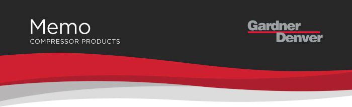 header graphic: Gardner Denver product memo
