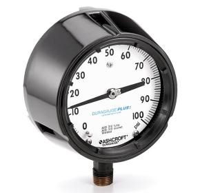 45 1279AS 04L XLL 200# - Pressure Gauge, 4.5" brass 1/2" NPT Lower conn & Phenolic case, Plus Performance, 0/200 psi